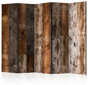 Paraván - Antique Wood II [Room Dividers] Veľkosť: 225x172, Verzia: Obojstranný