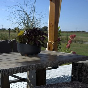 PLASTOVÝ KVETINÁČ TERRA 27X17 CM ČIERNA