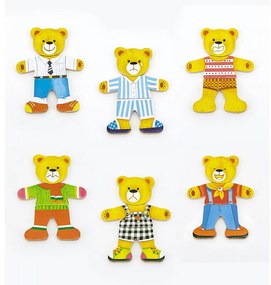 Detský puzzle obliekanie Viga Medvedík chlapec