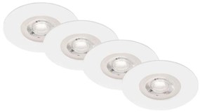 Brilo - SADA 4x LED Kúpeľňové podhľadové svietidlo LED/4,9W/230V IP44 biela