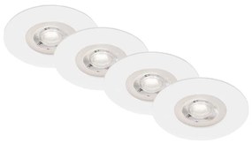 Brilo - SADA 4x LED Kúpeľňové podhľadové svietidlo LED/4,9W/230V IP44 biela