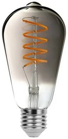 Rabalux Dekoratívna LED filament žiarovka s točeným vl., dymové s., E27, ST64, 5 W, 200lm