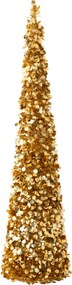 Veľký zlatý lesklý vianočný strom Sparkling XL – 40*40*180 cm