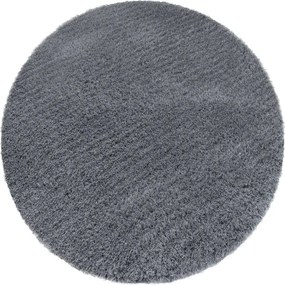 Okrúhly koberec Alpaka v tmavosivej farbe – mäkký polyester Rozmer: 90 cm
