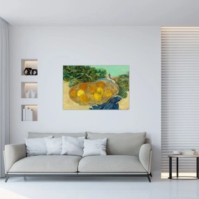 Obraz - Vincent van Gogh, Still Life of  Oranges and Lemons with  Blue Gloves, reprodukcia (90x60 cm)