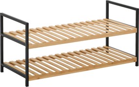XXXLutz REGÁL NA TOPÁNKY, prírodná farba, čierna, 70/32/30 cm Carryhome - Online Only drobný nábytok - 007968035601