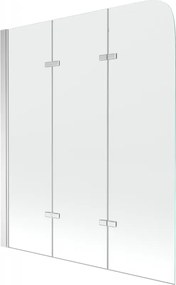 Mexen Felix sprchový paraván 3-krídlový 120 x 140 cm, transparentný, chróm - 890-120-003-01-00