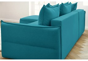 Tyrkysovomodrá rozkladacia rohová pohovka (ľavý roh) Leon – Bobochic Paris