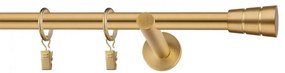 Dekorstudio Garniža jednoradová BASIC zlatá 19mm Dĺžka: 480cm, Typ uchytenia: Držiak otvorený, Typ príslušenstva: Krúžky tiché so štipcami
