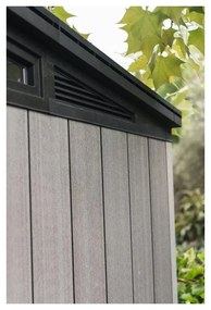 Keter Záhradný domček Artisan 9x7 grafitový/šedý, s podlahou