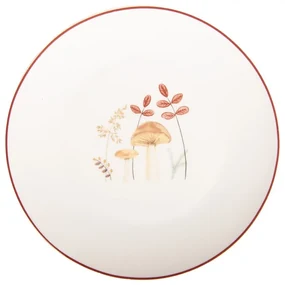 Biely porcelánový dezertný tanierik Little Forest Jewels - Ø 20*2 cm