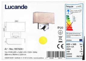 Lucande Lucande - LED Nástenná lampa VIRVE 1XLED/13,4W/230V + 1xLED/3,4W/230V LW0356