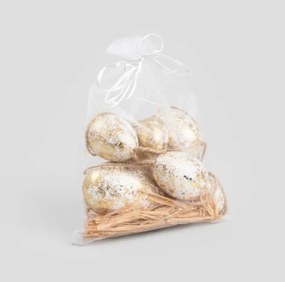 Sada veľkonočných vajíčok SPRINKLE biela / zlatá 965450 (8 ks)
