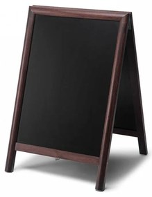 Drevené áčko s kriedovou tabuľou 55 x 85 cm, tmavo hnedá