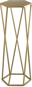 STOJAN NA KVETINÁČ HEXAGON 70X24X27 CM ZLATÁ