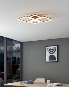 EGLO Chytré LED stropné osvetlenie PARANDAY-Z, 42W, teplá biela-studená biela, čierne, hranaté