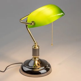 Brilagi - Stolná lampa BANK OFFICE 1xE27/60W/230V čierna/zlatá/zelená