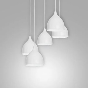 Luster na lanku NOAK 5xE27/15W/230V šedá