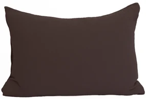 Mušelínová obliečka na vankúš 50 × 70 cm – Alexia tmavo hnedá