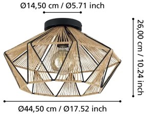 Eglo 43775 - Stropné svietidlo ADWICKLE 1xE27/40W/230V