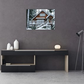 Obraz - Drevená chata (70x50 cm)