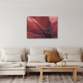 Obraz - Červená abstraktná kvetina N⁰2 (70x50 cm)