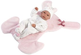 Llorens 63598 NEW BORN HOLČIČKA - realistická bábika bábätko s celovinylovým telom - 35 cm
