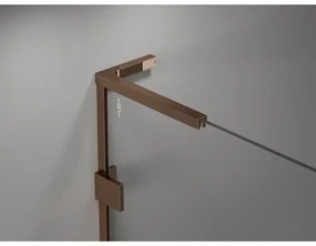 Mexen Lunar, L Duo výklopný sprchový kút 120 x 80 cm, 8mm číre sklo, profil ružové zlato, 834L-120L-080P-60-00