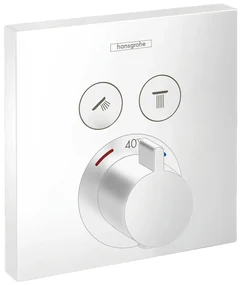 Hansgrohe Shower Select, termostatická batéria pod omietku na 2 spotrebiče, matná biela, HAN-15763700