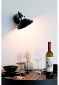 Čierne nástenné svietidlo Jona - White Label