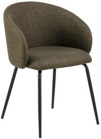 CLARA Olivovo Zelená (látka Basel 77)/čierne nohy – MODERNÁ ČALÚNENÁ KRESLOVÁ STOLIČKA DO OBÝVAČKY/JEDÁLNE/KANCELÁRIE LOFT