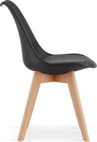 Jedálenský set 1 + 4, stôl MADO ARTISAN 80x80 + stolička BALI MARK čierna