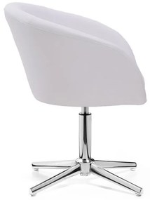 LuxuryForm DESIGN Stolička VENICE na striebornom kríži - biela