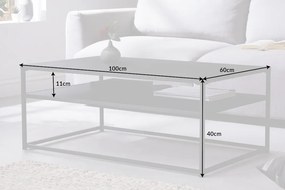 Dizajnový konferenčný stolík Damaris 100 cm čierny