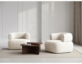 Béžové kreslo z textílie bouclé Jenny – Micadoni Home