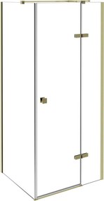 Besco Štvorcový sprchový kút PIXA GOLD SQ 90x90, výška 195 cm - bez vaničky BESCO-Orientácia: Pravá