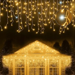 Vianočné svetielka LED záclona FLASH teplá biela 1000 LED