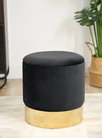 Úložná taburetka GOLDEN čierna