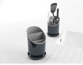 Sivý stojan na príbory a kuchynské nástroje Joseph Joseph Dock