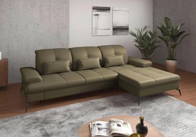 XXXLutz ROHOVÁ SEDAČKA, textil, koža, olivovozelená Sit & More - Sedačky - 000144011743