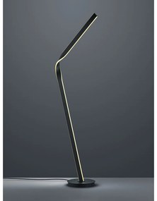 Čierna LED stojacia lampa s kovovým tienidlom (výška 181 cm) Cicenza – CINQUE