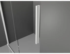 Mexen Velar, sprchový kút s posuvnými dverami 130 x 90 cm, 8mm sklo námraza, biela matná, 871-130-090-31-20