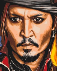 Gario Maľovanie podľa čísel Johny Depp 3 Rozmery: 80 x 100 cm, Rámovanie: Iba zrolované plátno