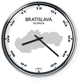 Kancelárske nástenné hodiny: Bratislava,  Výber farieb Tmavé