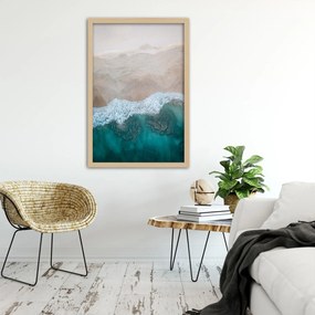Gario Plagát Vlny na brehu mora Farba rámu: Bez rámu, Rozmery: 40 x 60 cm