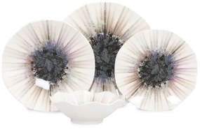 24-dielna jedálenská súprava hnedá/porcelán