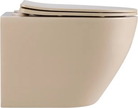 BPS-koupelny Závesná WC misa so SoftClose sedadlom HYD-6978, cappuccino