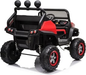 LEAN CARS Akumulátorové vozidlo Mercedes Unimog S, červené