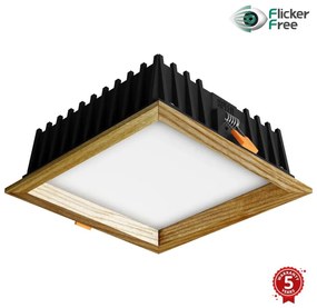 APLED - LED Podhľadové SQUARE WOODLINE LED/12W/230V 4000K 17x17 cm jaseň masív