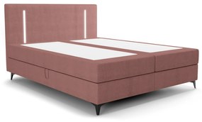 Manželská posteľ 160 cm Ortega Comfort (terakota) (s roštom a matracom, s úl. priestorom) (s LED osvetlením). Vlastná spoľahlivá doprava až k Vám domov. 1082729